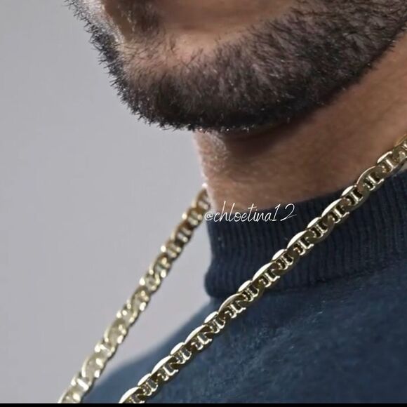 NEW 18k Gold over Sterling Mariner Chain Necklace - Picture 2 of 7